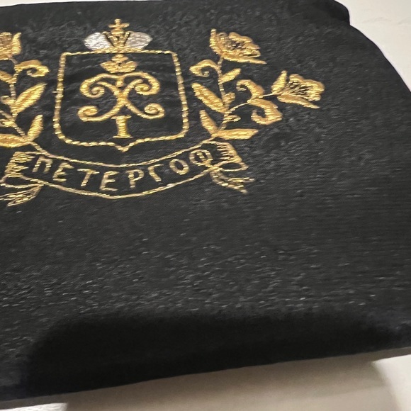 Russian Embroidered Black & Gold Cosmetic‎ Bag - Picture 4 of 4